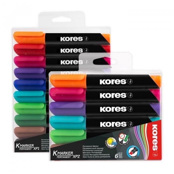 K-MARKER Permanentní popisovač, kulatý hrot 3 mm, mix 10 barev