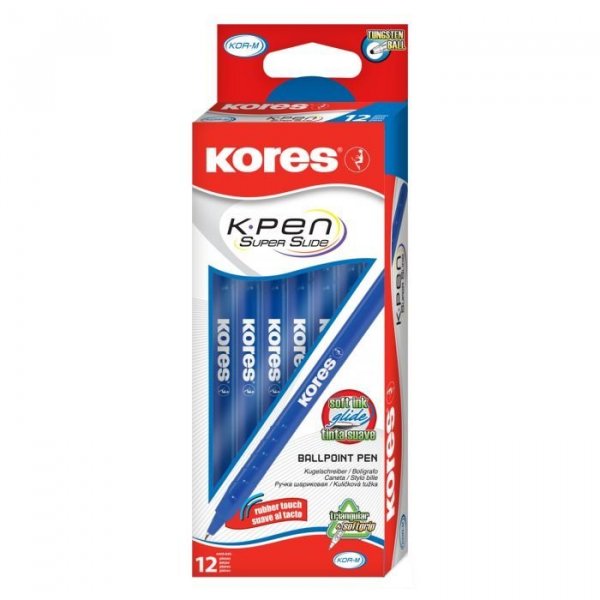 K0 Pen, Kores, trojhranný tvar, 1 mm, modrý inkoust