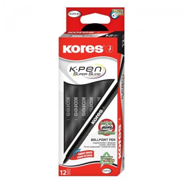 K0 Pen, Kores, trojhranný tvar, 1 mm, černý inkoust