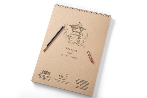 SMLT art Blok authentic, skicák krémový A3, 100 listů, 100g/m2, spirála