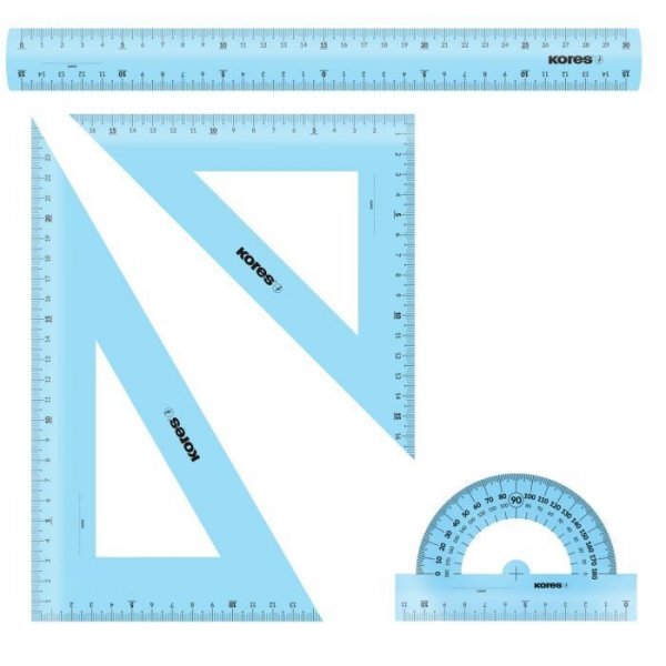 GEO set 30cm, set plastových pravítek velký, 4 ks v polybagu