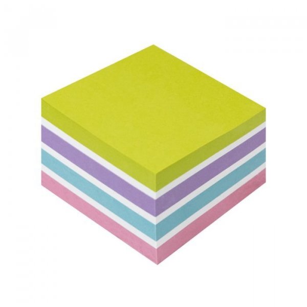 Pastelové bločky CUBO 450 lístků 75x75mm, mix barev