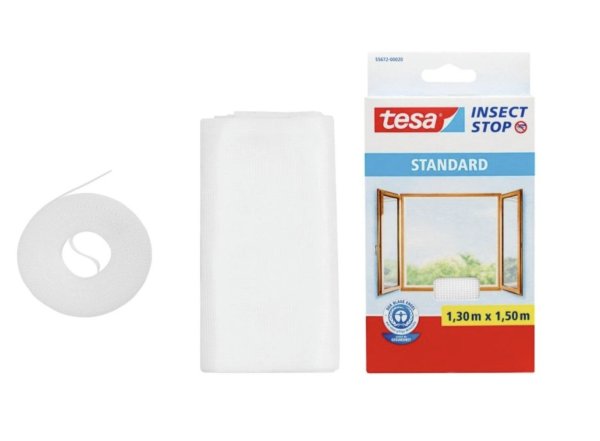 Síť proti hmyzu STANDARD, na okno, bílá, 1,3m x 1,5m