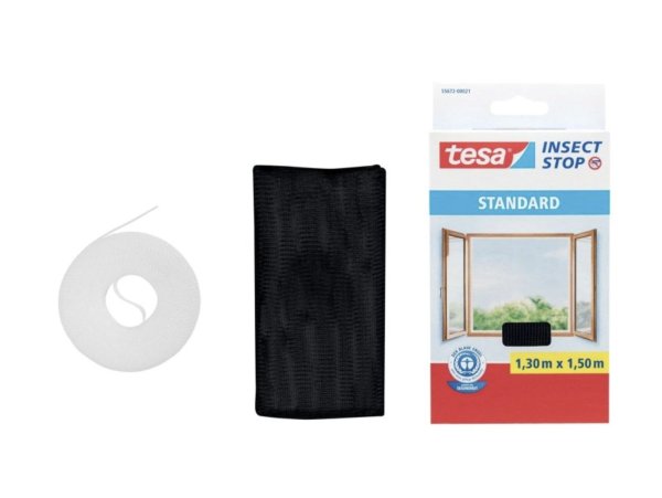 Síť proti hmyzu STANDARD, na okno, antracitová, 1,3m x 1,5m