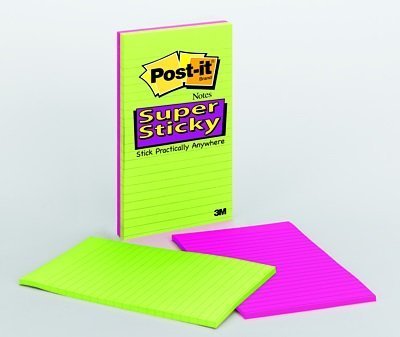 Bloček silně lepící Post-it 127x203 linka, 2 bločky á 45l