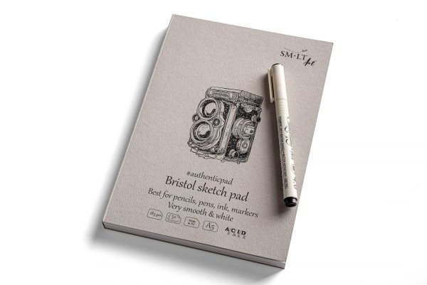 SMLT art Blok Authentic, Bristol, A5, 30 listů, 185g/m2