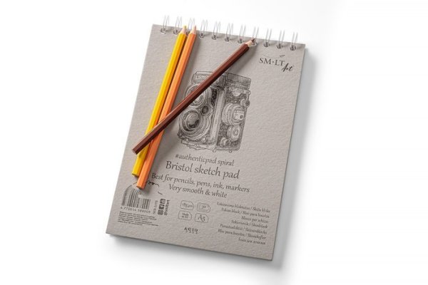 SMLT art Blok Authentic, Bristol, A5, 30 listů, 185g/m2, spirála