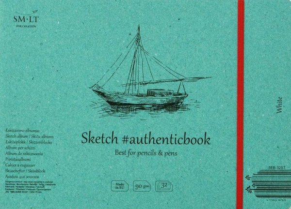 SMLT art Album, šitá vazba, #authenticbook, bílé, 245x176, 32 listů, 90 g/m2