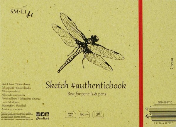 SMLT art Album, šitá vazba, #authenticbook, krémové, 245x176, 36 listů, 80 g/m2