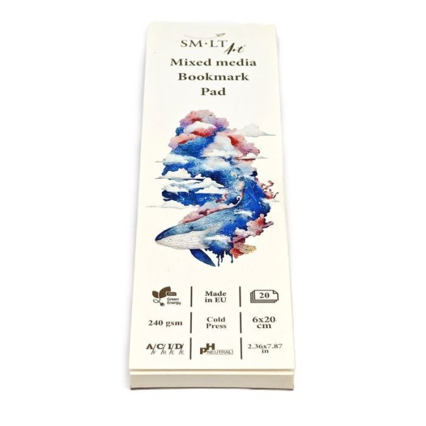 SMLT art Blok záložka do knihy Mix media 6x20cm 20 listů, 240 g/m2