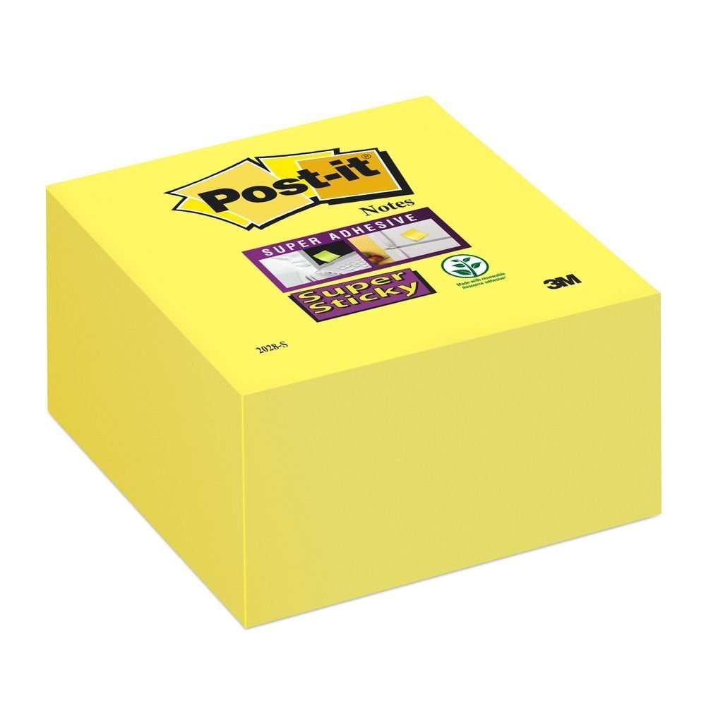 3M Post-it silně lepicí kostka 2028-S, velikost 76x76 mm,  350 lístků