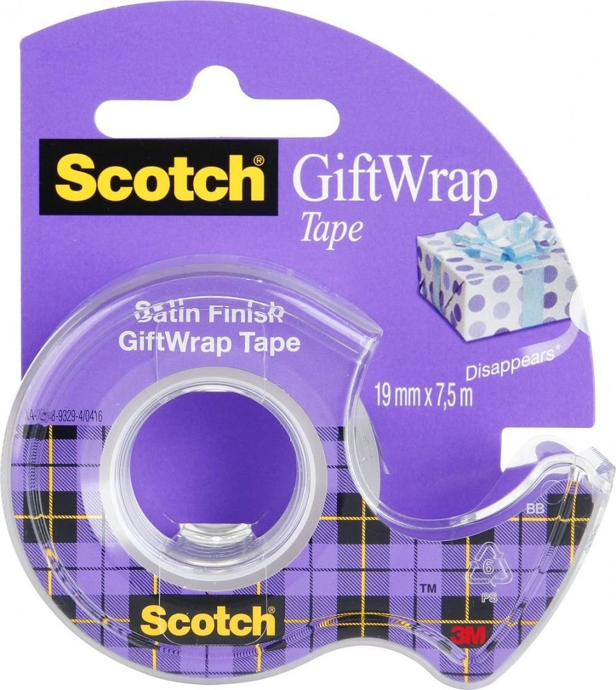 3M Scotch páska na balení dárků, 19mm x 7,5m