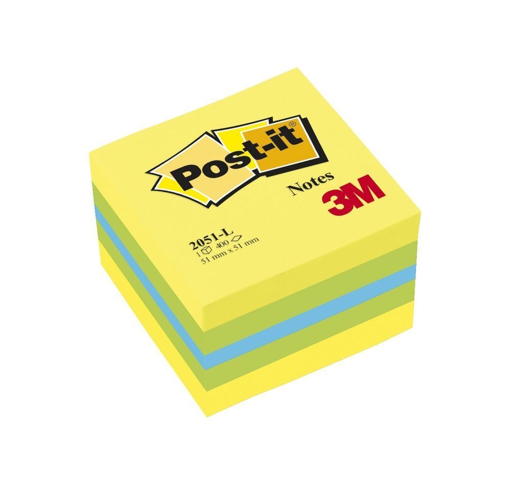 3M Post-it mini kostka, velikost 51 x 51 mm, 400 lístků