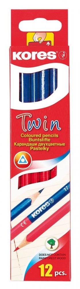 Učitelská tužka Twin červená-modrá, cena za 1 ks