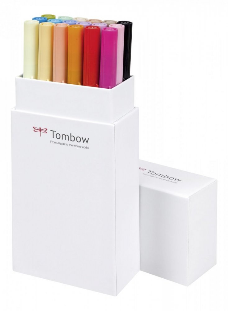 Sada oboustranných fixů Tombow – ABT Secondary colours, 18 ks