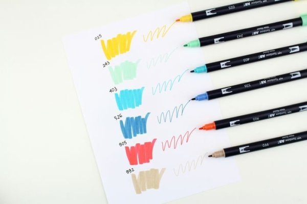 Tombow sada oboustranných fixů 6ks SUNNY (limitovaná edice)