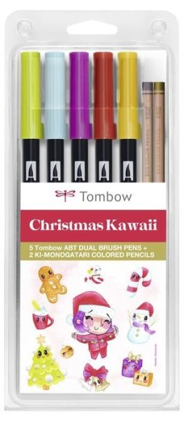 Tombow sada oboustranných fixů 6ks XMAS (limitovaná edice)