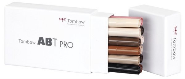 Sada oboustranných fixů Tombow – ABT PRO Portrait colours, 12 ks