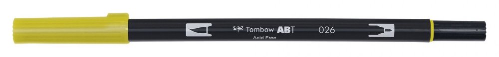 Tombow Oboustranný štětcový fix ABT Dual Brush Pen, yellow gold