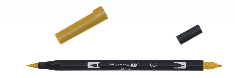 Tombow Oboustranný štětcový fix ABT Dual Brush Pen, dark ochre