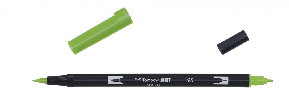 Tombow Oboustranný štětcový fix ABT Dual Brush Pen, light green