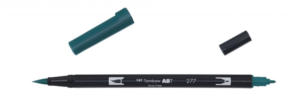 Tombow Oboustranný štětcový fix ABT Dual Brush Pen, dark green