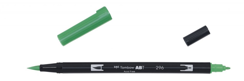 Tombow Oboustranný štětcový fix ABT Dual Brush Pen, green