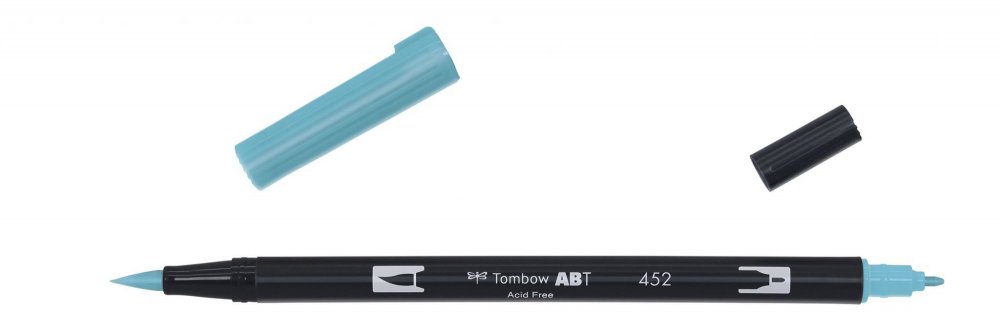 Tombow Oboustranný štětcový fix ABT Dual Brush Pen, process blue