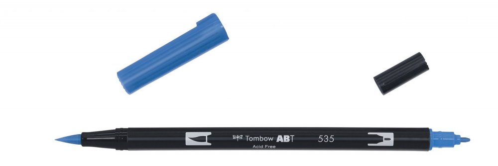 Tombow Oboustranný štětcový fix ABT Dual Brush Pen, cobalt blue