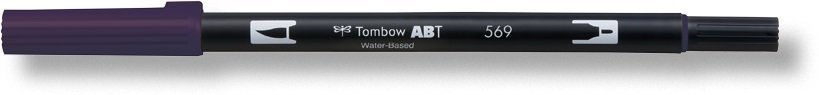 Tombow Oboustranný štětcový fix ABT Dual Brush Pen, jet blue
