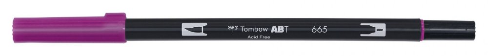 Tombow Oboustranný štětcový fix ABT Dual Brush Pen, purple