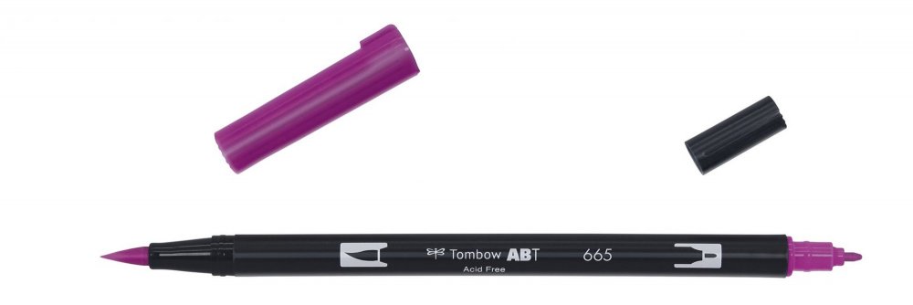 Tombow Oboustranný štětcový fix ABT Dual Brush Pen, purple