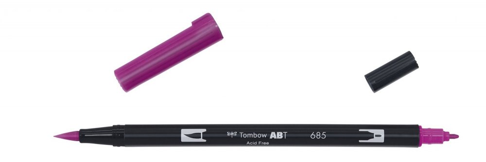 Tombow Oboustranný štětcový fix ABT Dual Brush Pen, deep magenta