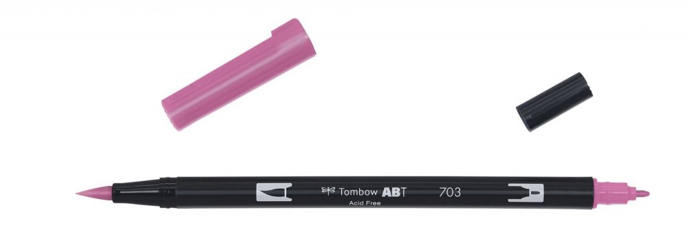 Tombow Oboustranný štětcový fix ABT Dual Brush Pen, pink rose