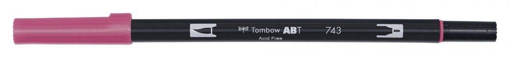 Tombow Oboustranný štětcový fix ABT Dual Brush Pen, hot pink