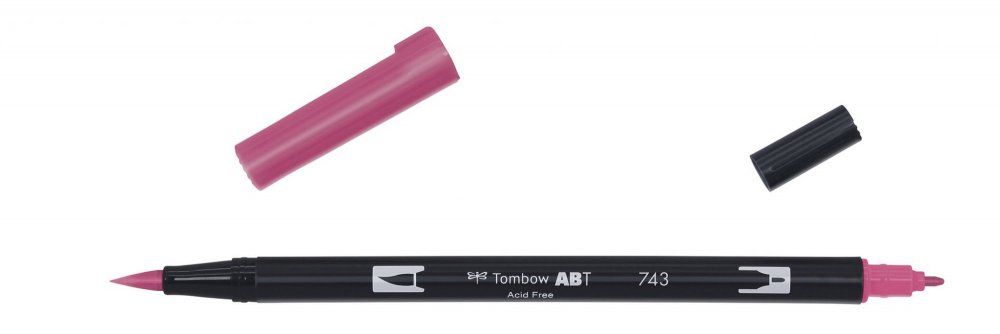 Tombow Oboustranný štětcový fix ABT Dual Brush Pen, hot pink
