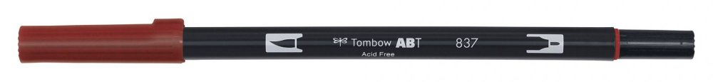 Tombow Oboustranný štětcový fix ABT Dual Brush Pen, wine red