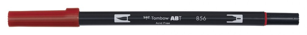 Tombow Oboustranný štětcový fix ABT Dual Brush Pen, poppy red