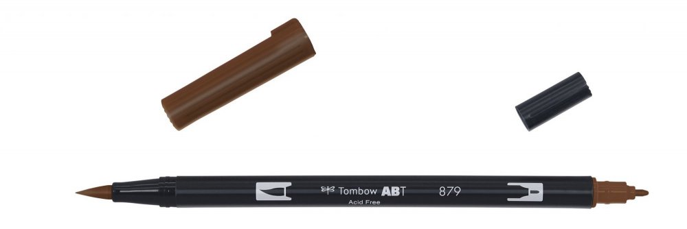 Tombow Oboustranný štětcový fix ABT Dual Brush Pen, brown