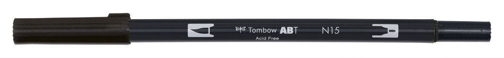 Tombow Oboustranný štětcový fix ABT Dual Brush Pen, black