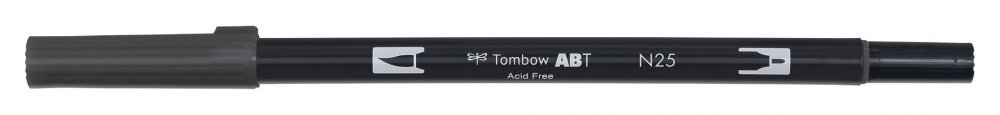 Tombow Oboustranný štětcový fix ABT Dual Brush Pen, lamp black