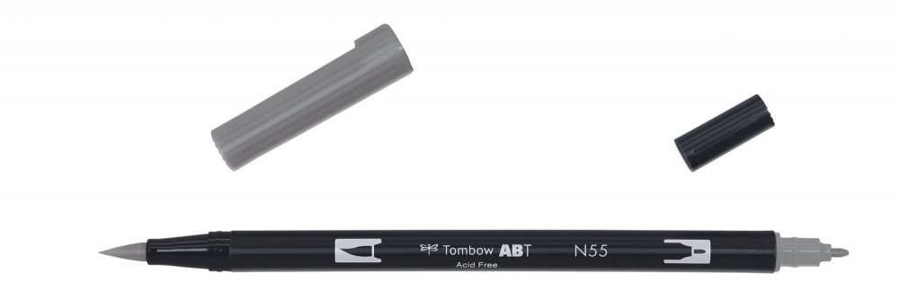 Tombow Oboustranný štětcový fix ABT Dual Brush Pen, cool grey7