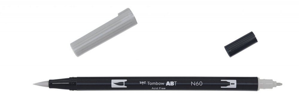 Tombow Oboustranný štětcový fix ABT Dual Brush Pen, cool grey6