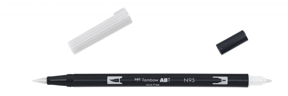 Tombow Sada oboustranných fixů ABT Dual Brush Pen – Gray colors, 6 ks