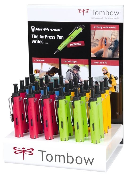 Tombow Kuličkové pero AirPress Pen, display 24 ks, Outdoor colors