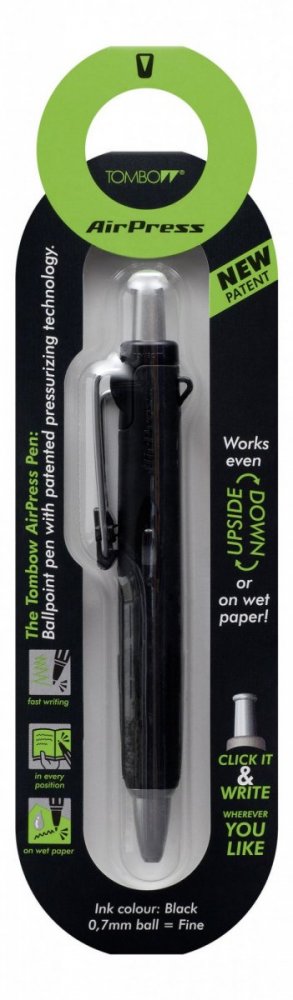 Tombow Kuličkové pero AirPress Pen černá/stříbrná