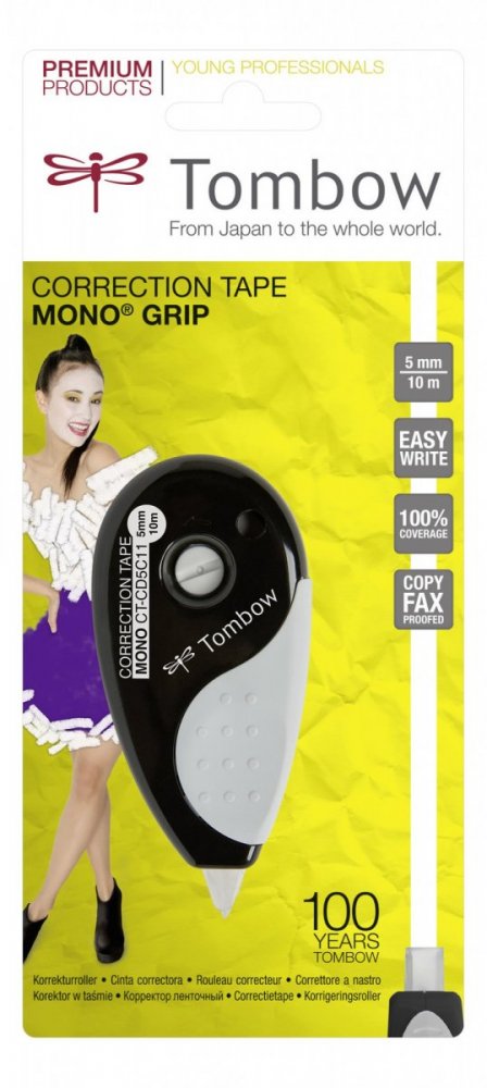 Tombow Korekční páska MONO Grip, černo-šedá