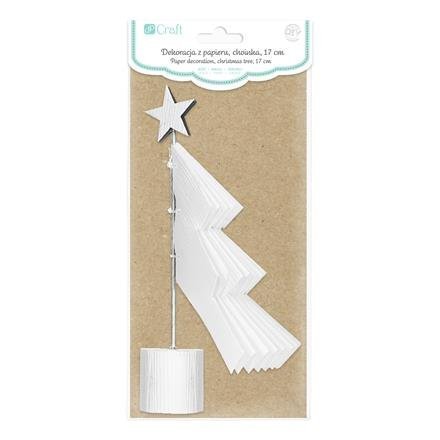 Dekorace z papíru - vánoční stromek 17 cm