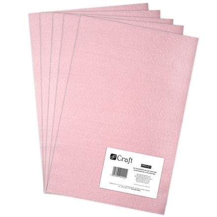 Filc polyesterový – světle růžový A4