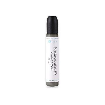 Metalická 3D barva, 30 ml – šedočerná